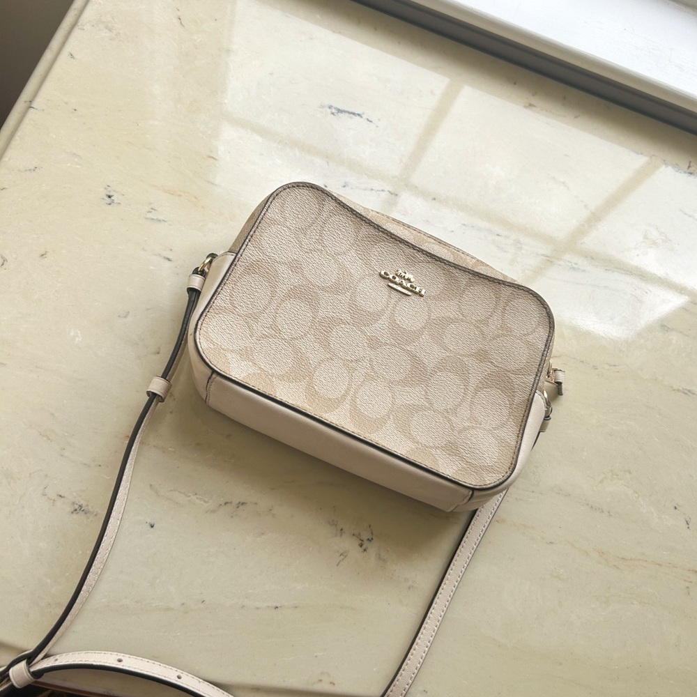 Coach Beige Signature Crossbody Bag